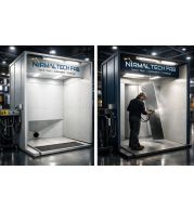 Liquid Spray Painting Booth – Downdraft Dry/Wet Filtration Booth for Wet Paint Spraying, High-Airflow Turbine, Overspray Control, Lighting for Automotive, Furniture & General Industrial Use ​
